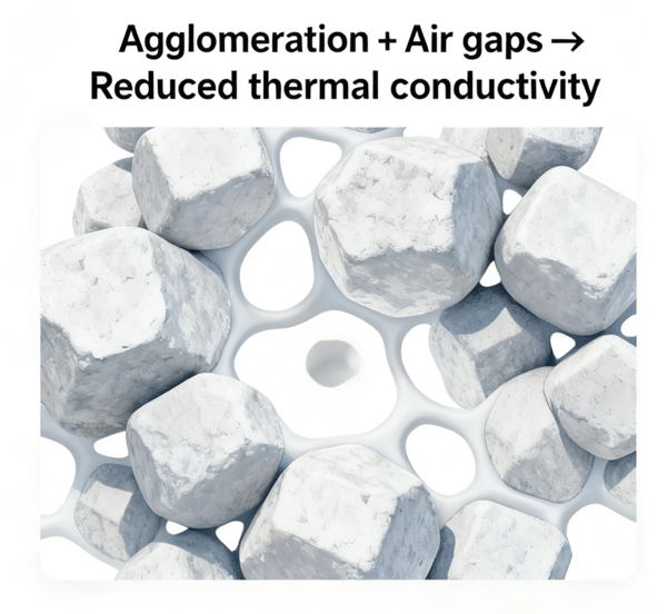 The matrix has poor fluidity, unstable performance and is prone to separation